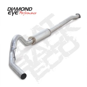 Ford F150 Performance Exhaust - Single - Diamond Eye Performance - Catback 4in Aluminized - `11-`13